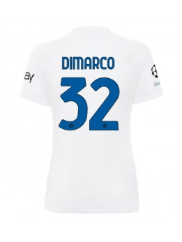 Billige Inter Milan Federico Dimarco #32 Bortedrakt Dame 2023-24 Kortermet